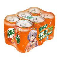 美年达橙味汽水听330mL