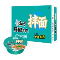 康师傅藤椒牛肉干拌面碗面123g