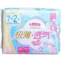 QSD8209七度空间少女系列极薄透气绵柔夜用275mm7+2片装
