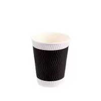 百晟长恒 BSCH-35 咖啡杯带盖250ML 100个/箱(计价单位:箱) 黑色