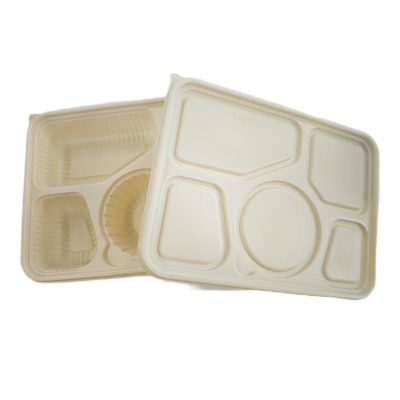 百晟长恒 BSCH-68 环保淀粉五格餐盒 150个/箱 (计价单位:箱)黄色