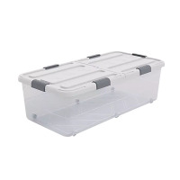 百晟长恒 BSCH-A81E 55L 白盖透明 收纳箱(计价单位:个)白盖透明