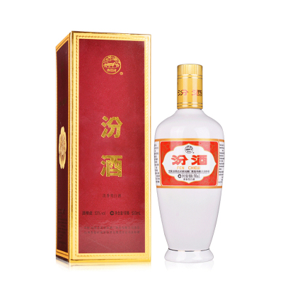 [官方正品]山西杏花村汾酒 53度汾酒500mL*6瓶盒装清香型国产酒