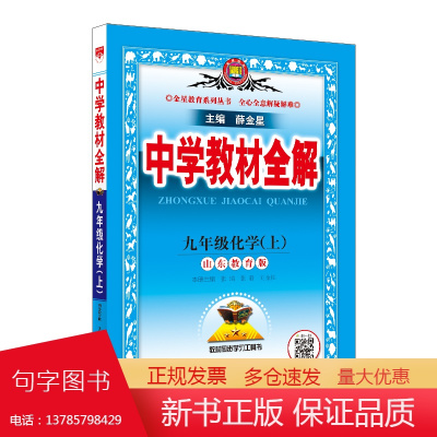 2024秋 中学教材全解 九年级 9年级 初三化学上 山东教育版