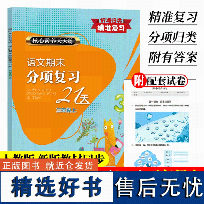 新版 语文期末分项复习21天三年级上册 核心素养天天练 小学生教材单元同步测试综合复习冲刺检测考试卷课堂作业本浙江教育出