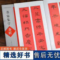 名家集字春联名帖集字丛书 历代名家书法集字对联 王羲之/颜真卿/欧阳询/赵孟頫/米芾/智永名家行书楷书实用对联 春节实用