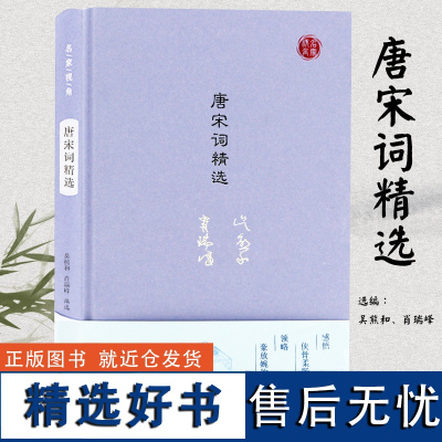 唐宋词精选 名家视角丛书 吴熊和肖瑞峰编选 唐宋各发展阶段精选唐宋词人50多家名作120余篇 凤凰出版社店 正版