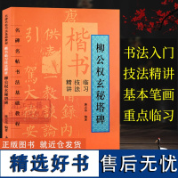 楷书临习技法精讲:柳公权玄秘塔碑 名碑名家书法基础教程 米字格简体旁注楷书毛笔字帖书法临摹练习入门教材古诗集字作品正版书