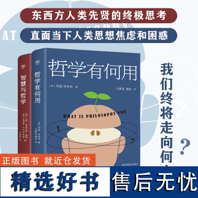 出版社自营]哲学有何用+智慧与哲学全2册东西方两大哲学阵营跨越千年的史诗对话直面当下人类思想焦虑和困惑人类先贤终极思考