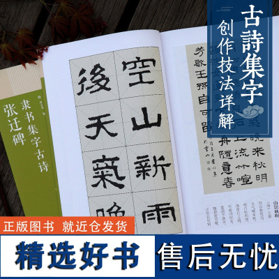 张迁碑 隶书集字古诗 15首古诗集字技法创作入门教程解读教材 隶书毛笔汉书法练字帖 对联条幅集字方法临摹草书古诗大全集字