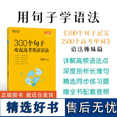 [新东方店]300个句子攻克高考英语语法 高中英语备考2024高考复习高考大纲高一二三Grammar 俞敏洪 新东方英语