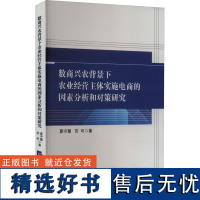 数商兴农背景下农业经营主体实施电商的因素分析和对策研究 夏守慧,苏可 著 电子商务经管、励志 正版图书籍