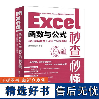 Excel函数与公式秒查秒懂 张志霞 江泳 529集视频课+456个实操案例 office电脑办公软件基础教程 电子表格