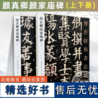 正版 颜真卿颜家庙碑(上下册)传世经典书法碑帖放大版8开原碑原帖繁体释文旁注楷书碑帖毛笔书法临摹练字帖书籍