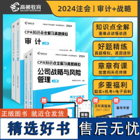 高顿教育2024注册会计师辅导教材 CPA审计+公司战略与风险管理两科套装 2024年CPA知识点全解及真题模拟