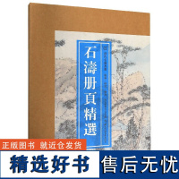 [8开单片盒装]石涛册页精选 精選石濤所繪册頁小品全110幅石涛山水画集画册高清临摹范本花卉人物画 国画大师作品集历代名