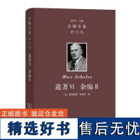 舍勒全集(第15卷):遗著Ⅵ 杂编Ⅱ [德]马克斯·舍勒 著 [美]曼弗雷德·弗林斯 编 吴思涵 译 商务印书馆