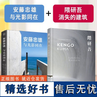 安藤忠雄与光影同在+隈研吾消失的建筑设计作品全集 日本建筑大师设计理念 材料研究 清水模 清水墙 混凝土住宅设计参考书籍