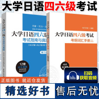 大学日语四六级考试指南与真题2017-2022+大学日语四六级考试考纲词汇手册 考试真题历年真题词汇听力阅读语法 华东理