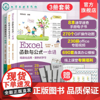 高效办公3册 Excel数据分析与可视化一本通 Excel函数与公式一本通 Excel高效商务办公一本通 职场办公软件技