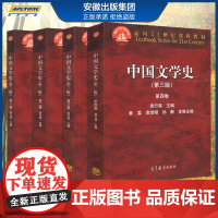 正版 中国文学史袁行霈第三版 第一二三四卷全套4本 高等教育出版社 中国文学史下第3版全4卷文学史考研教材书籍