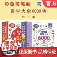 套装 正版 简笔画自学大全 共2册 彩色简笔画自学大全6000例 简笔画自学大全6000例