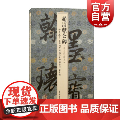 赵清献公碑 翰墨瑰宝上海图书馆藏珍本碑帖丛刊第七辑上海古籍出版社苏轼书丹碑刻传世孤本书法篆刻碑帖收藏鉴赏