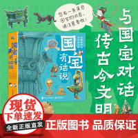 国宝有话说全套4册 手绘高清大图100件稀世国宝32个馆藏机构近1600个知识点如果国宝会说话培养历史思维