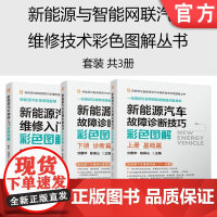 套装 正版 新能源与智能网联汽车维修技术彩色图解丛书 新能源汽车维修入门彩色图解 新能源汽车故障诊断技巧彩色图解上下