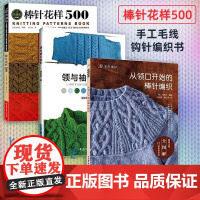 全3册 领与袖巧编织 从领口开始的棒针编织棒针花样500织毛衣教程棒针编织教程书籍花样大全图解书新手入门基础手工毛线钩针