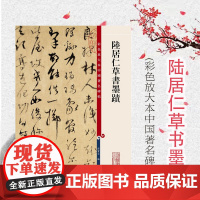 陆居仁草书墨迹 孙宝文 彩色放大本中国著名碑帖 书法碑帖 毛笔字字帖教材 观历代碑帖 篆刻 正版图书籍 上海辞书出版社