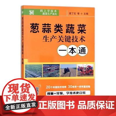 葱蒜类蔬菜生产关键技术一本通 9787109286009 大葱 大蒜 蔬菜 生产技术 葱 蒜 青菜 关键技术