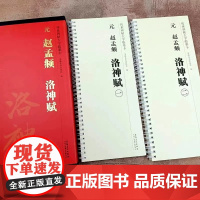 元 赵孟頫 洛神赋 传世碑帖大字临摹卡 全二卷 行书毛笔字帖书法临摹古帖 附简体旁注 赵孟俯洛神赋 安徽美术 学生成人临