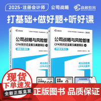 高顿备考2025CPA公司战略与风险管理注册会计师辅导教材 2025年CPA知识点全解及真题模拟 考注会就用CPA大蓝本