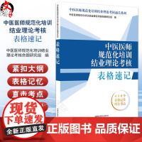 中医医师规范化培训结业理论考核表格速记 中医医师规范化培训结业理论考核通关系列 规培考试用书 9787513287913