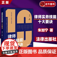 [正版]2024新书 律师实务技能十大要诀 朱加宁 徐鹏 律师思维与技能实战教程 案件辩护和代理法律实务 法律 9787