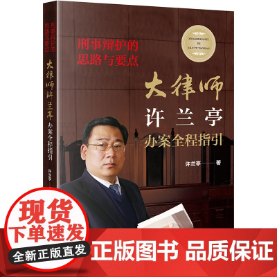 正版新书 刑事辩护的思路与要点 大律师许兰亭办案全程指引 签章版 律师法律实务图书籍