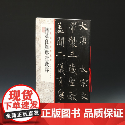 褚遂良雁塔圣教序雁塔圣教序记 经典碑帖全本放大 繁体旁注 毛笔软笔楷书碑帖书法临摹字帖 上海书画出版社