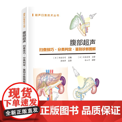 腹部超声扫查技巧分类判定鉴别诊断图解 超声扫查技术丛书 腹部超声影像基本功图谱腹部超声解剖扫查初学者入门腹部超声切面图谱