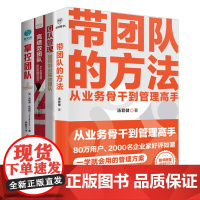 团队管理精进之路:从骨干到高手的全方位指南4册:带团队的方法:从业务骨干到管理高手+如何带出高效团队+高绩效团队+掌控团