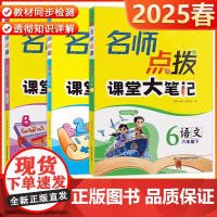 2025春新版名师点拨课堂大笔记六年级下语文数学英语教材全解练习册题6年级下课前预习课后复习单元强化训练重点实