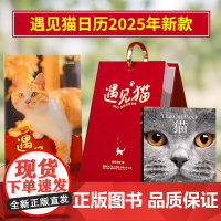 套装2册 遇见猫日历2025年新款+猫图鉴 猫咪日历温暖治愈指南 2025年台历小日历手撕 自律打卡蛇年记事本创意桌面摆