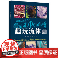 正版 趣玩流体画 diy手工创意丙烯流体画创作 赠画材油画框丙烯颜料 绘画书籍