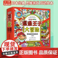 邋遢王子大冒险思维游戏互动绘本 3-6岁儿童经典思维游戏互动书籍 逻辑思维开发绘本 提升专注力探索力观察力翻翻书 亲子阅