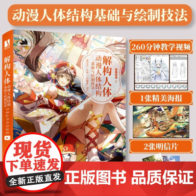 解构人体 动漫人体结构基础与绘制技法 漫画人物绘画二次元动漫绘画教程书人物手绘技法人体结构动态角色