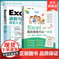 Excel函数与公式速查大全+Excel高效商务办公一本通 2册 Excel公式函数大全 Excel从入门到精通 零基础