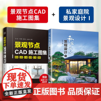 [正版](全2册)景观节点CAD施工图集+私家庭院景观设计Ⅰ 景观设计景观施工轻松掌握景观园林工程一本通提升宝典景观设计