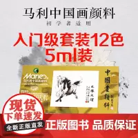 马利国画颜料12色 中国画水墨画工具套装专业工笔写意画材料初学者入门画具画材