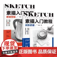 素描入门教程 光影色调质感塑造 在线课程高清临摹图例 步骤详解 新手零基础自学素描基础教材 画册画集飞乐鸟 美术艺术绘画