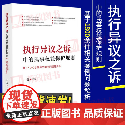 2023新书 执行异议之诉中的民事权益保护规则 基于1800余件相关 案件问题的解析 王剑主编 类案审判经验实务 人民法